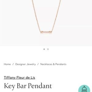 Tiffany and Co. Key Bar Pendant